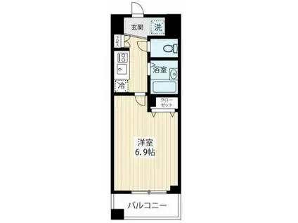 ARTESSIMO FONTE(1K/2階)の間取り写真