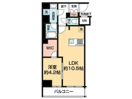 ARCOBALENO OSHIAGE BLOSSOM(1LDK/1階)の間取り写真