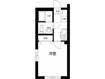 プランドール蔵前(1K/1階)の間取り写真