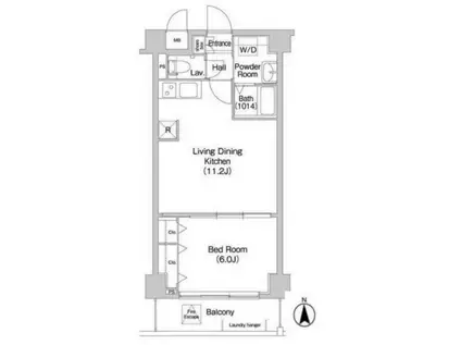 コンフォリア墨田立花(1LDK/7階)の間取り写真