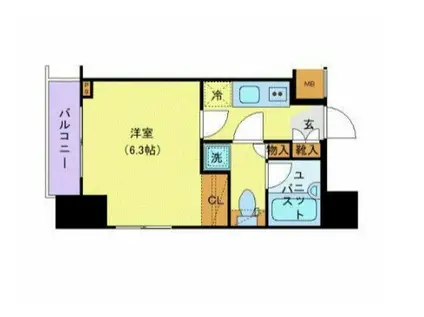 メインステージ錦糸町Ⅳ(1K/10階)の間取り写真