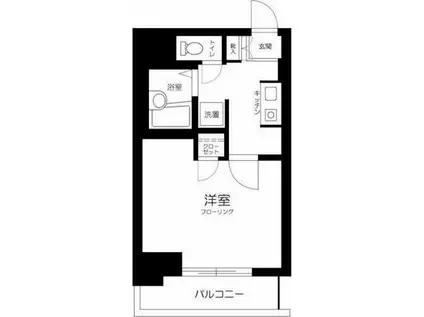 スカイコート日本橋(1K/8階)の間取り写真