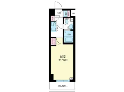 ガラグランディ大手町(1K/8階)の間取り写真