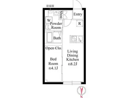 センプリーチェ西日暮里(1LDK/5階)の間取り写真