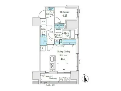 J.GRAN COURT 浅草(1LDK/6階)の間取り写真