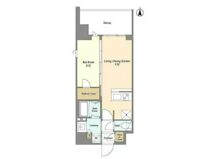 プライマル三ノ輪(1LDK/2階)の間取り写真
