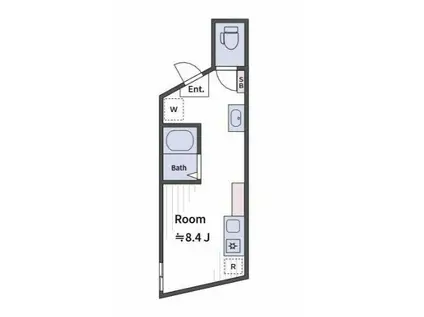 LIZ西日暮里(ワンルーム/3階)の間取り写真