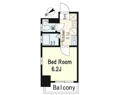 CITYCREATION茅場町(1K/9階)の間取り写真