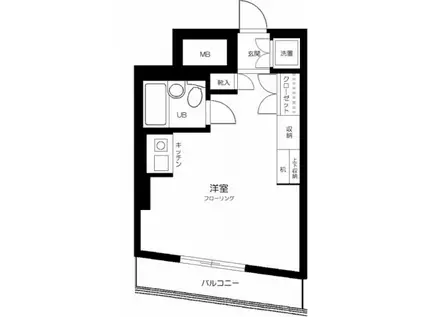 ライオンズマンション白山駅前(ワンルーム/8階)の間取り写真