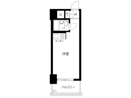 ブリリアンス日本橋浜町公園(ワンルーム/7階)の間取り写真