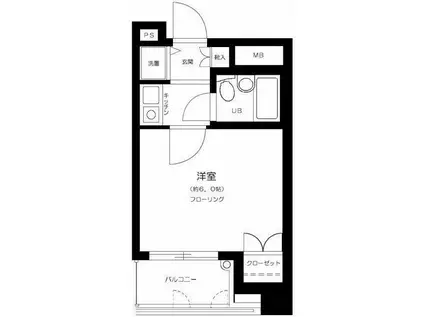 藤和シティコープ御茶ノ水吉田ビル(1K/8階)の間取り写真