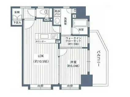 プレジール本郷ステーションプラザ(1SLDK/7階)の間取り写真