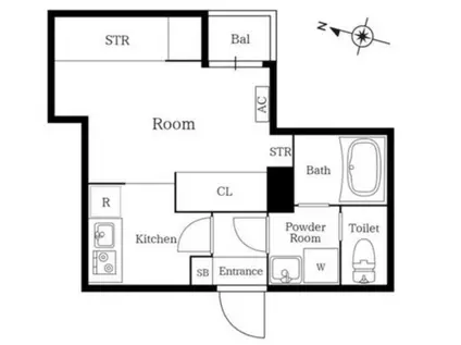 プレニーズ護国寺PREMIER(ワンルーム/3階)の間取り写真