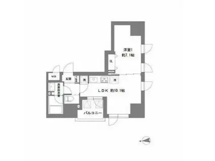 ラ・ヴィータ東上野(1LDK/9階)の間取り写真