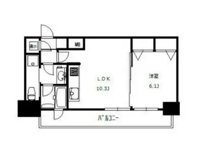 PANACHE(1LDK/4階)の間取り写真
