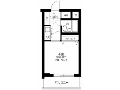 ライオンズマンシヨン両国第8(1K/4階)の間取り写真