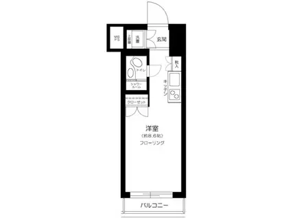 ロイヤルグリーン本郷(ワンルーム/12階)の間取り写真
