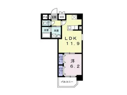 スアヴィス三ノ輪(1LDK/5階)の間取り写真