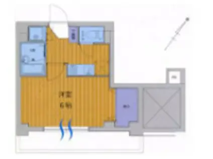 ロアール小石川植物園(1K/5階)の間取り写真
