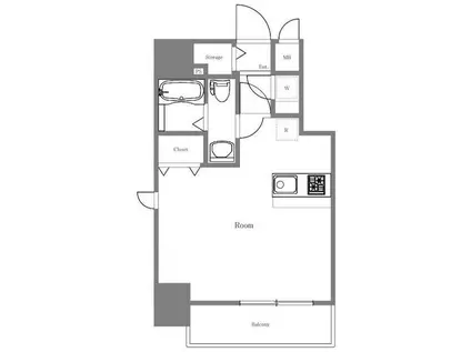 RISING PLACE浅草(ワンルーム/2階)の間取り写真