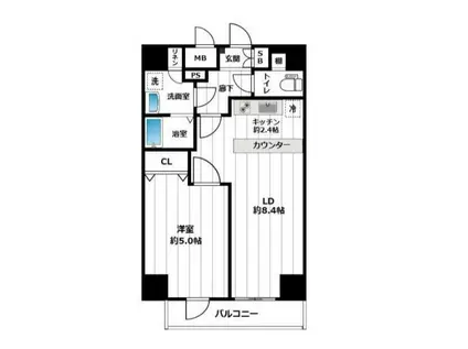 イアース三ノ輪(1LDK/11階)の間取り写真