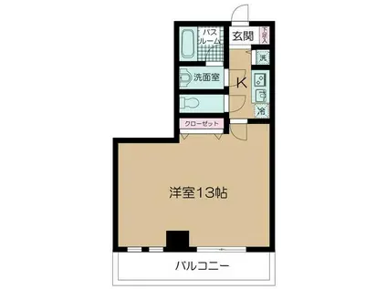 サンピア西須賀(1K/2階)の間取り写真