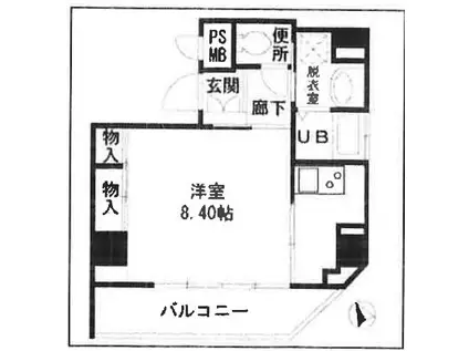 ディアコート蔵前(1K/7階)の間取り写真