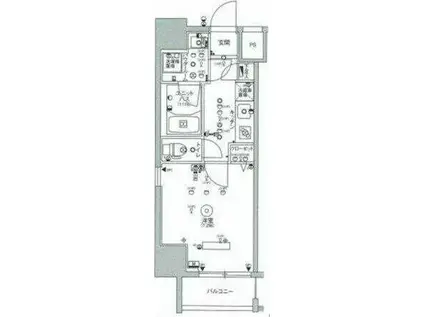 スカイコート上野稲荷町(1K/7階)の間取り写真