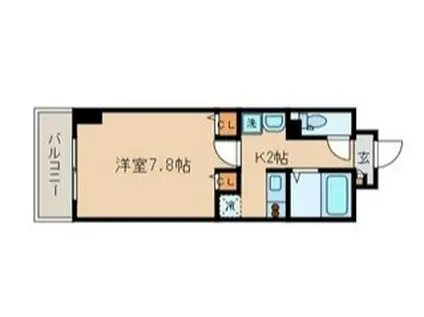 ラルジュマノワール(1K/7階)の間取り写真