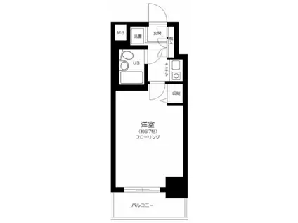 メゾンドール錦糸町ツイン(1K/3階)の間取り写真