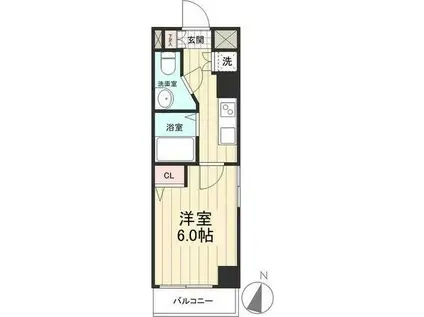 ラグジュアリーアパートメント本郷(1K/2階)の間取り写真