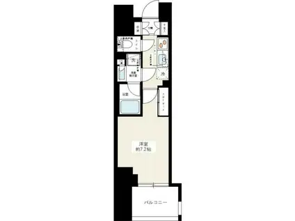 デュフレ南千住(1K/13階)の間取り写真