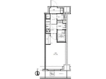 ジェノヴィア南千住5スカイガーデン(1K/4階)の間取り写真