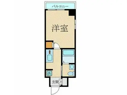 スカイコート神田第二(1K/6階)の間取り写真