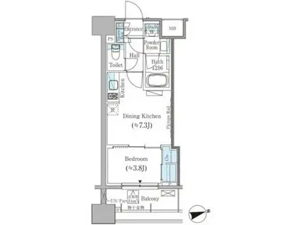 パークアクシス御茶ノ水ヒルトップ(1DK/3階)の間取り写真