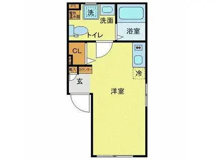 KOUSOU秋葉原(ワンルーム/3階)の間取り写真