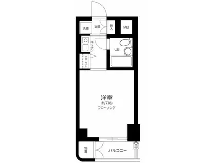アクシルコート新大橋(ワンルーム/9階)の間取り写真