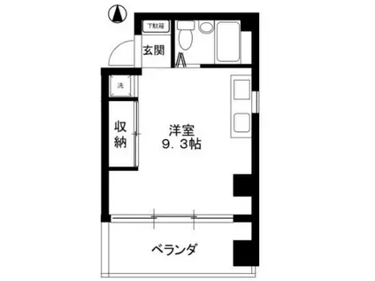 らぷと松が谷(ワンルーム/5階)の間取り写真