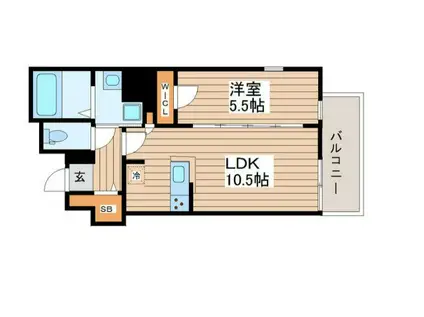 ティアラグレイス両国タワー(1LDK/9階)の間取り写真