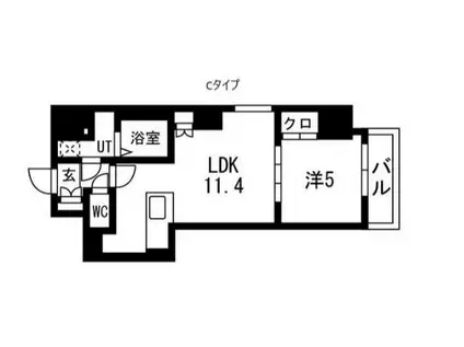 TRADIS秋葉原(1LDK/5階)の間取り写真