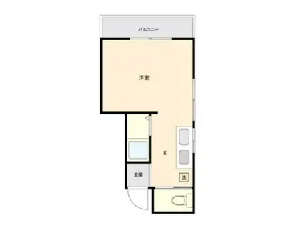 樋口ハイツ(ワンルーム/6階)の間取り写真