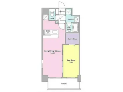 ラポール両国(1LDK/8階)の間取り写真