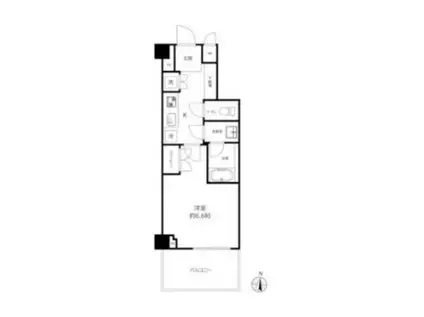 セ・アベーレ谷中銀座イースト(1K/4階)の間取り写真