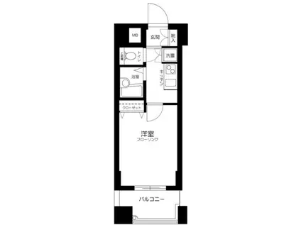 サンテミリオン白山(1K/3階)の間取り写真