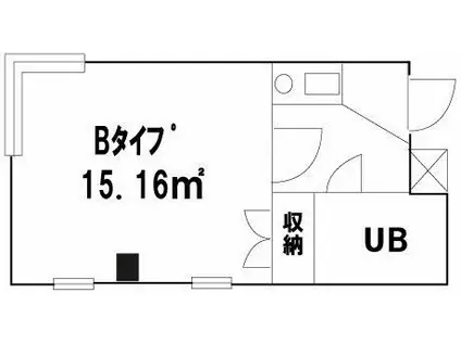 グランハイツ1(ワンルーム/4階)の間取り写真