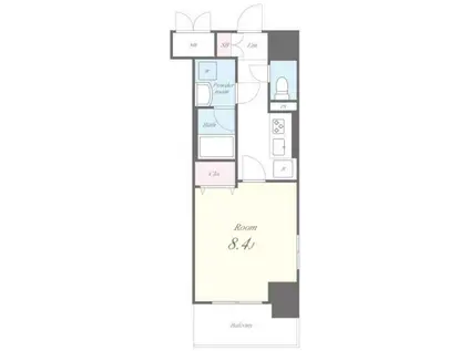 VOLGA BLDG アドグリシーヌ 竜泉(1K/5階)の間取り写真