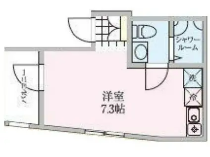 GLANZWING音羽(ワンルーム/2階)の間取り写真