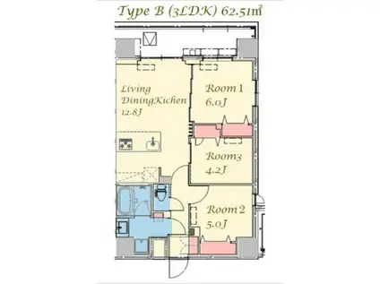 スプランディッド上野ノース(3LDK/3階)の間取り写真