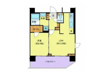 ジェノヴィア南千住6スカイガーデン(1LDK/5階)の間取り写真