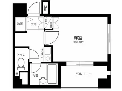 中銀浅草寿町マンシオン(1K/5階)の間取り写真